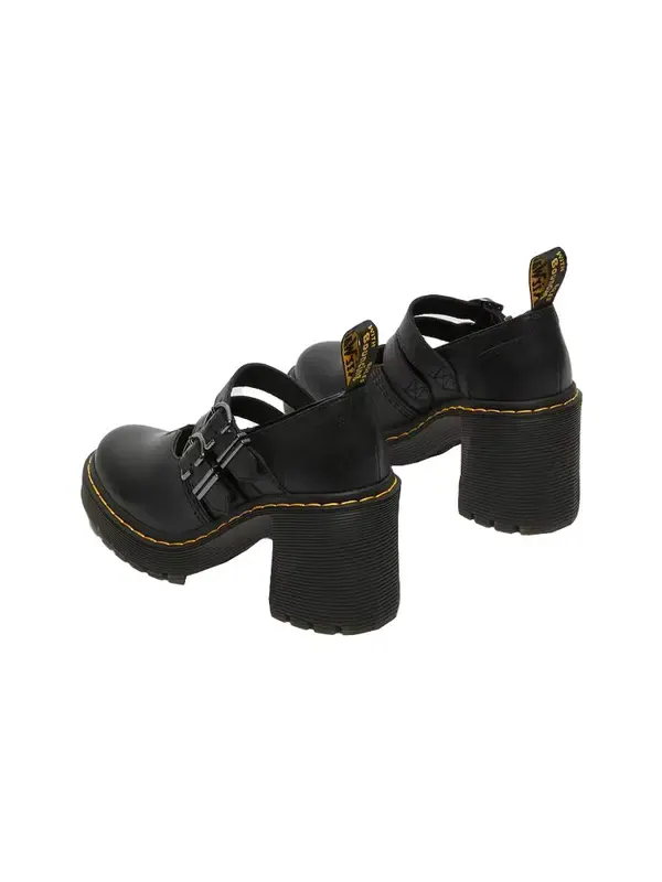Кроссовки Dr. Martens eviee sendal leather heeled shoes 'black' — изображение 3 из 4, черный