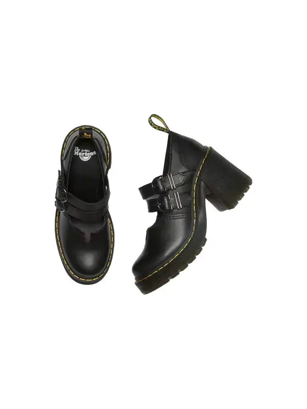 Кроссовки Dr. Martens eviee sendal leather heeled shoes 'black' — изображение 4 из 4, черный