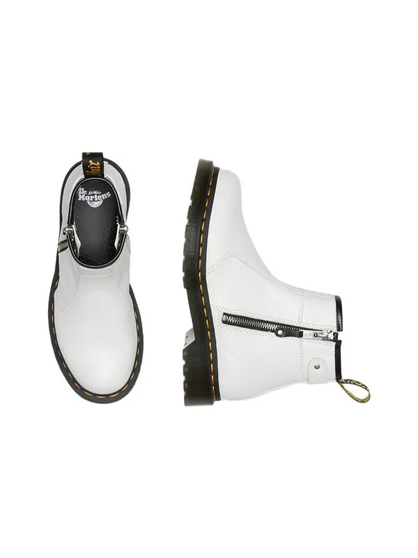 Ботинки Dr. Martens 2976 Twin Zip, кожаные — изображение 4 из 4, белый