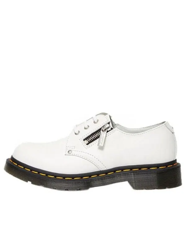 Ботинки Dr. Martens 1461 Twin Zip, кожаные — изображение 1 из 4, белый