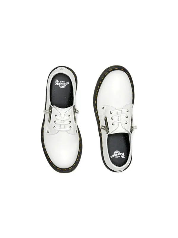 Ботинки Dr. Martens 1461 Twin Zip, кожаные — изображение 3 из 4, белый