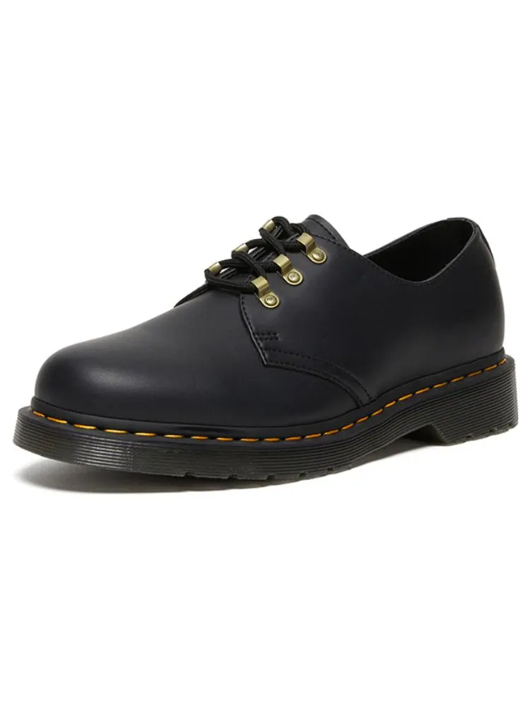 Ботинки Dr. Martens 1461 кожаные с контрастной строчкой — изображение 2 из 5, черный