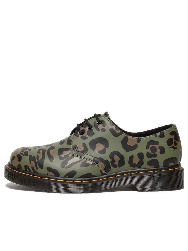 Кроссовки Dr. Martens 1461 Distorted Leopard Print Oxford Shoes — изображение 1 из 6, зеленый