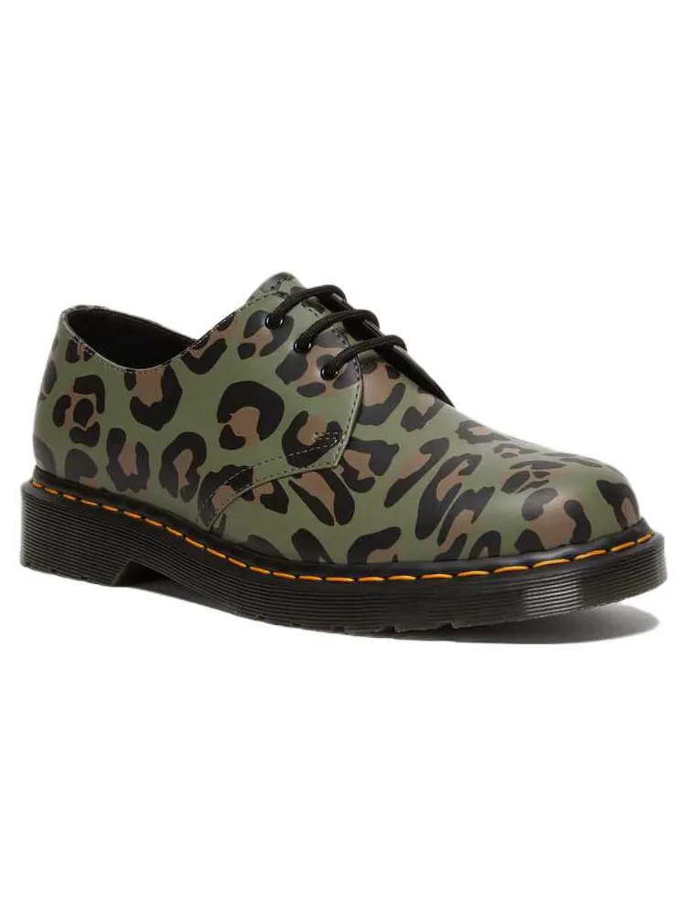 Кроссовки Dr. Martens 1461 Distorted Leopard Print Oxford Shoes — изображение 2 из 6, зеленый