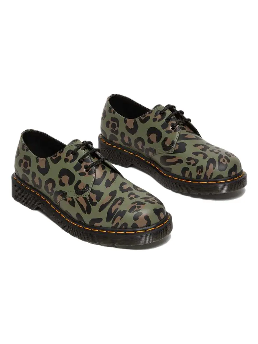 Кроссовки Dr. Martens 1461 Distorted Leopard Print Oxford Shoes — изображение 3 из 6, зеленый