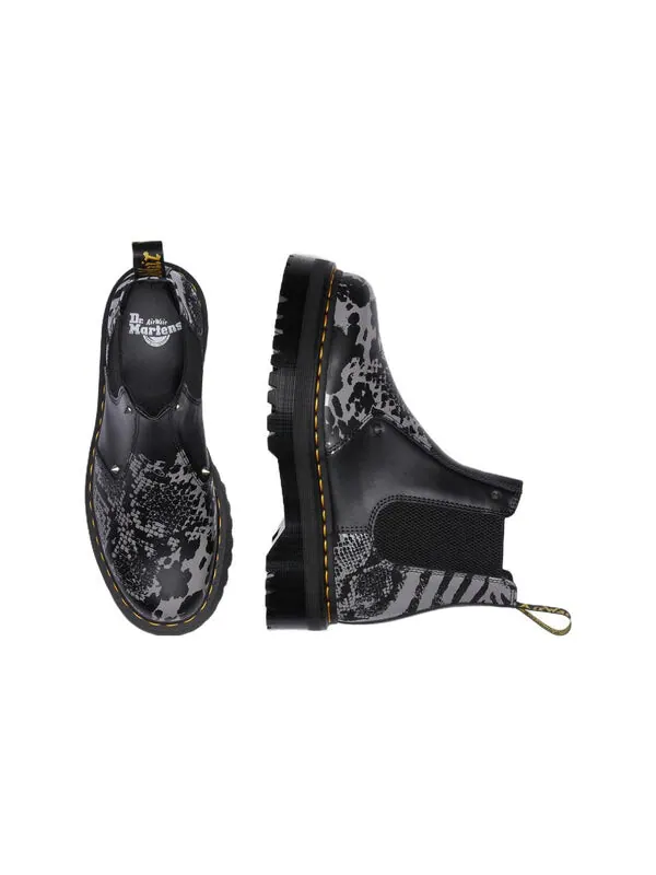 Кроссовки Dr. Martens 2976 Quad Platform Animal Print Boots — изображение 4 из 4, черный/серый