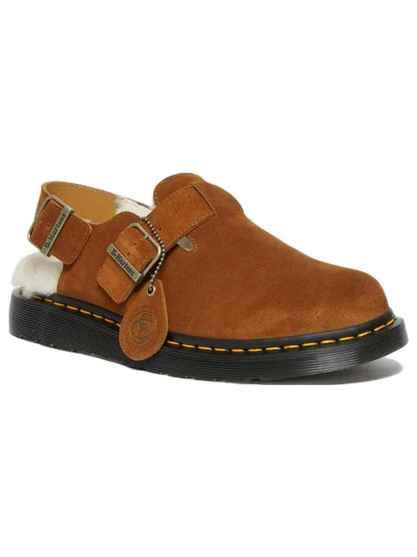 Сандалии Dr. Martens Jorge Shearling Slingback Mule — изображение 2 из 4, коричневый
