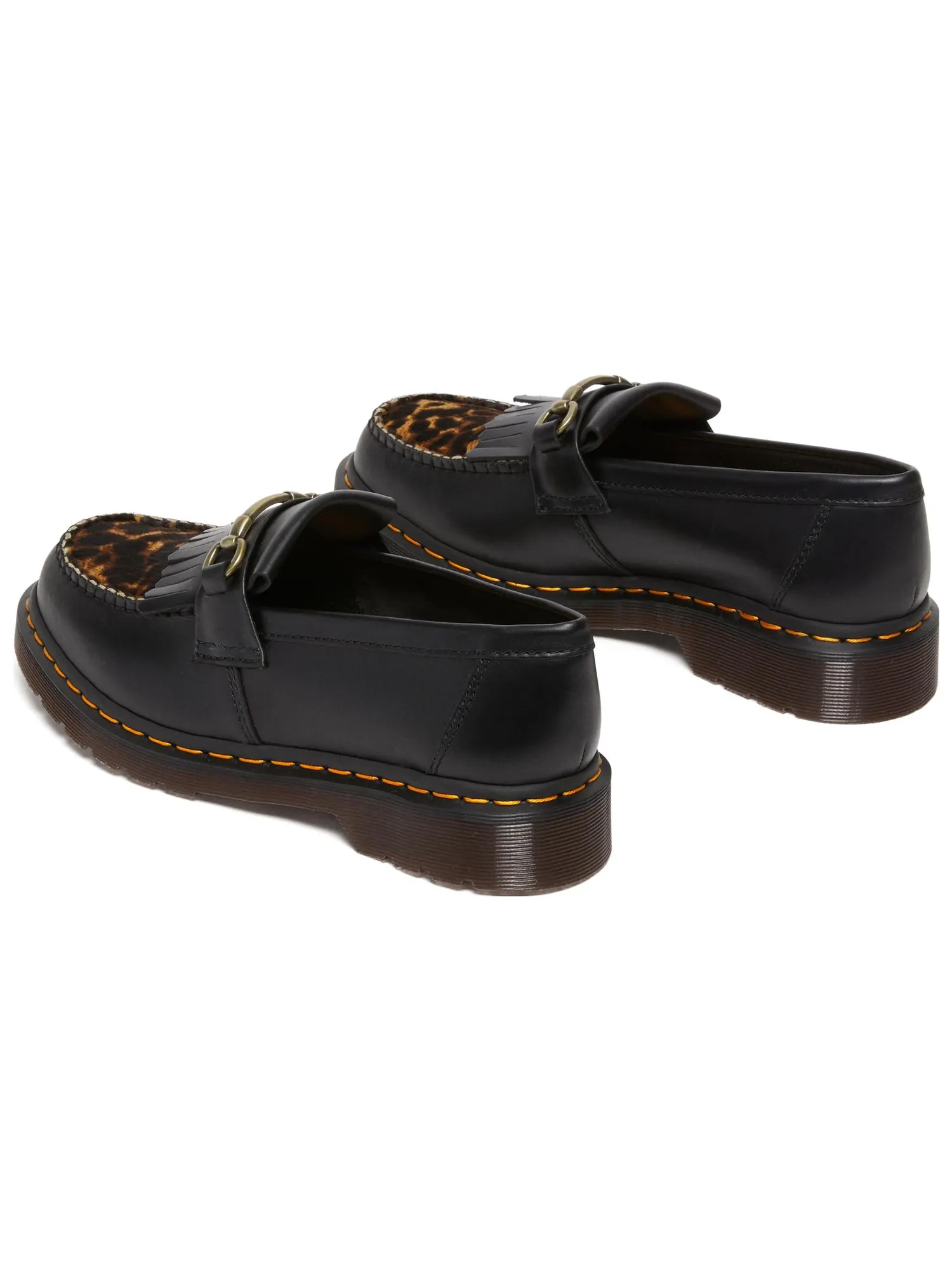 Лоферы Dr. Martens Adrian Snaffle Hair On Loafers 'Black Leopard', с леопардовым принтом — изображение 3 из 4, черный