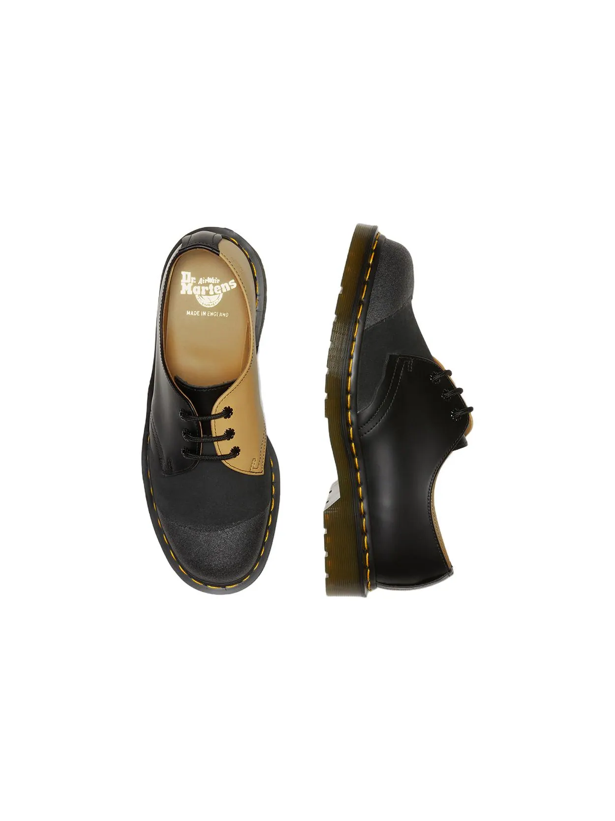 Ботинки Dr. Martens 1461 Reverse Black Tan — изображение 4 из 6, черный/бежевый