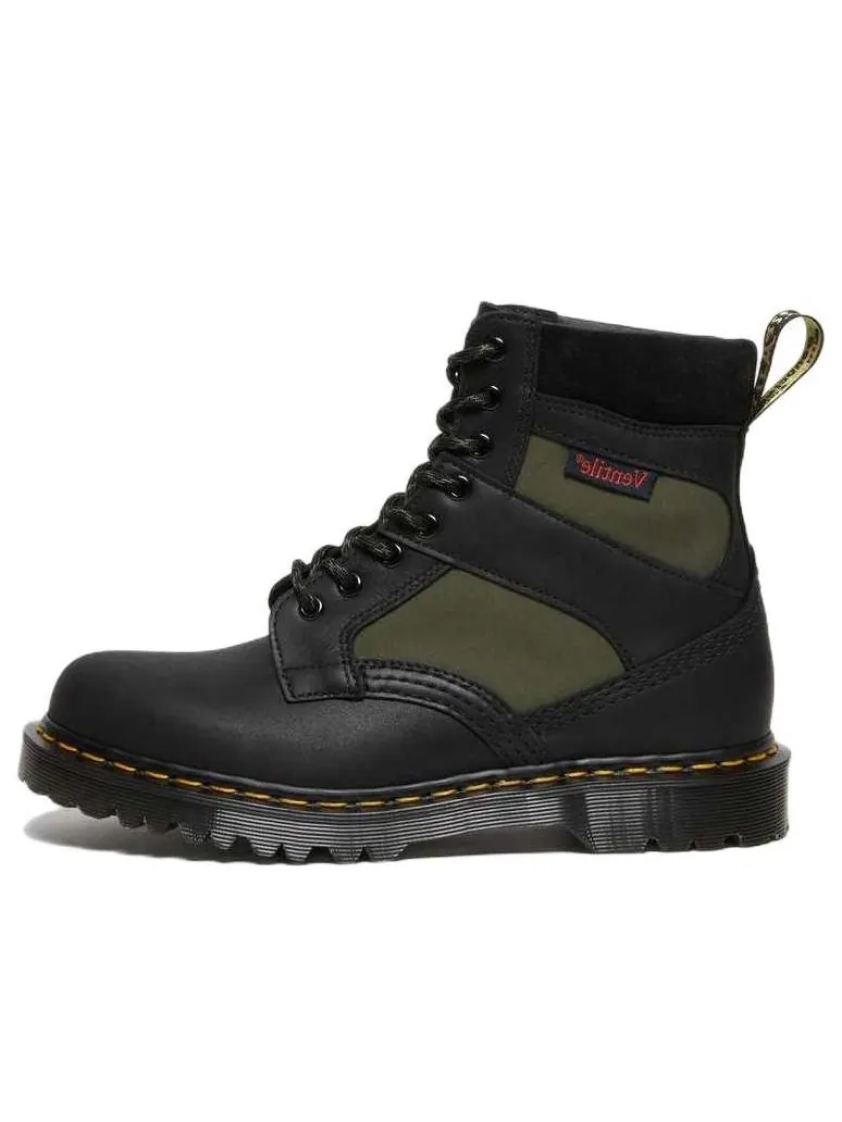 Ботинки мужские Dr. Martens 1460 Made in England, с текстильными вставками — изображение 1 из 5, черный