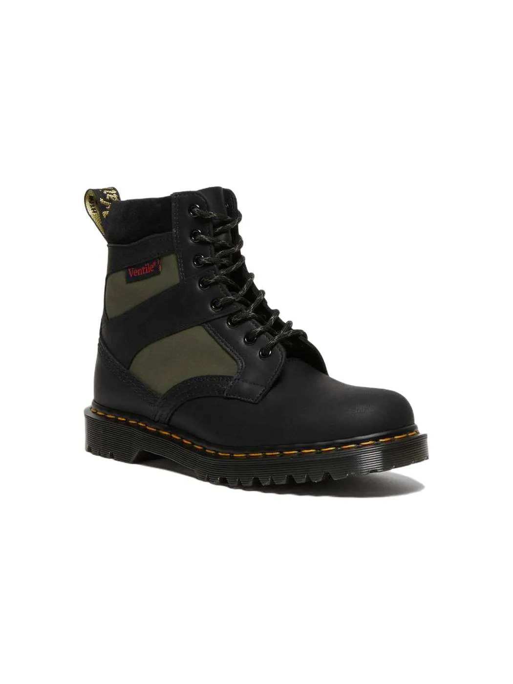 Ботинки мужские Dr. Martens 1460 Made in England, с текстильными вставками — изображение 2 из 5, черный