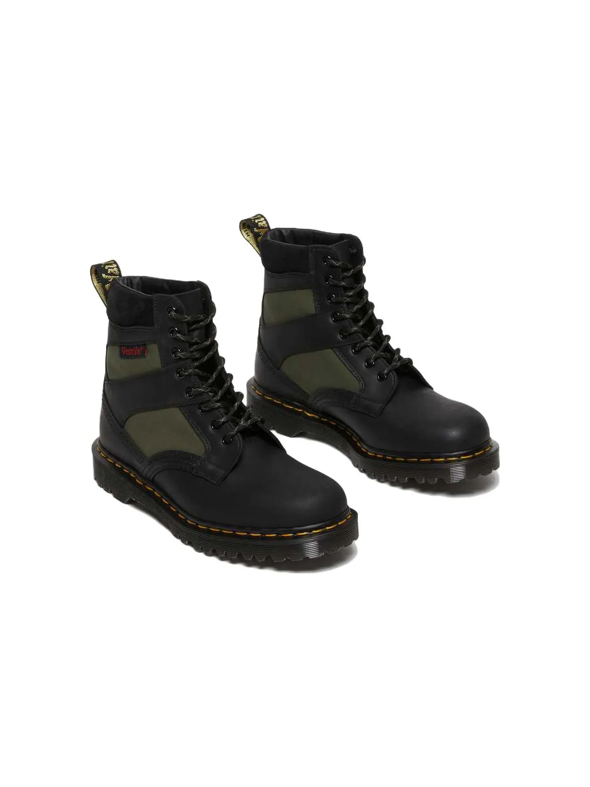 Ботинки мужские Dr. Martens 1460 Made in England, с текстильными вставками — изображение 3 из 5, черный