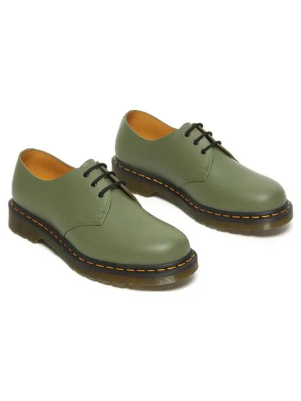 Кроссовки Dr. Martens 1461 Smooth Leather Oxford, кожаные оксфорды — изображение 2 из 4, хаки/зеленый