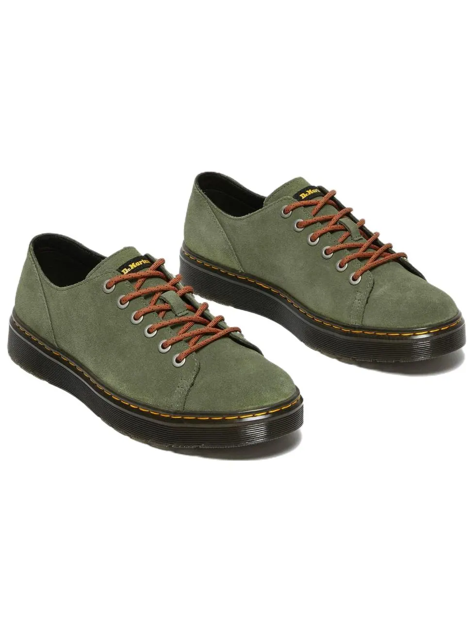 Кроссовки Dr. Martens Dante Suede Leather Shoes Хаки-зелёный — изображение 3 из 5, зеленый