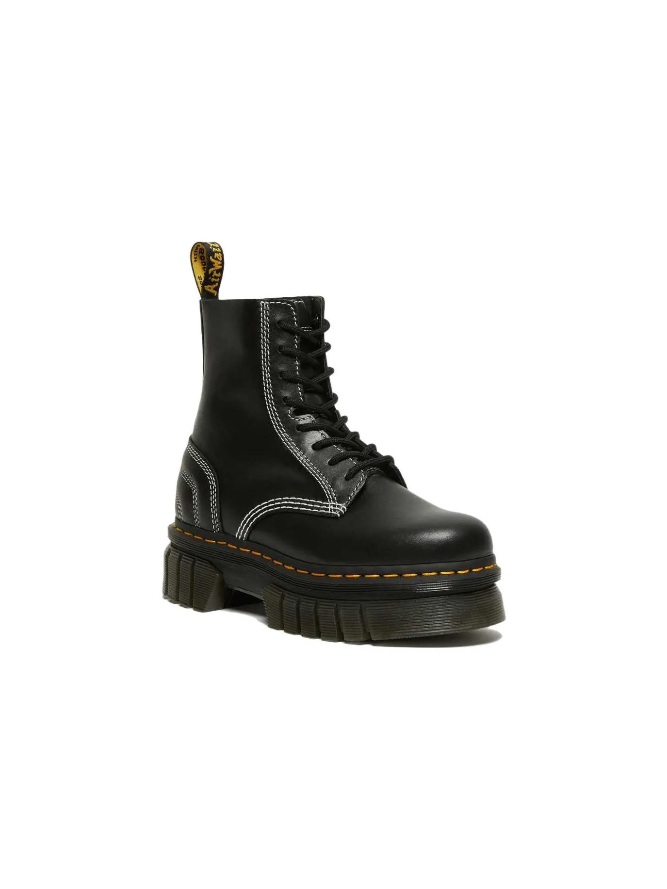 Ботинки Dr. Martens Audrick кожаные на платформе с контрастной строчкой — изображение 2 из 6, черный