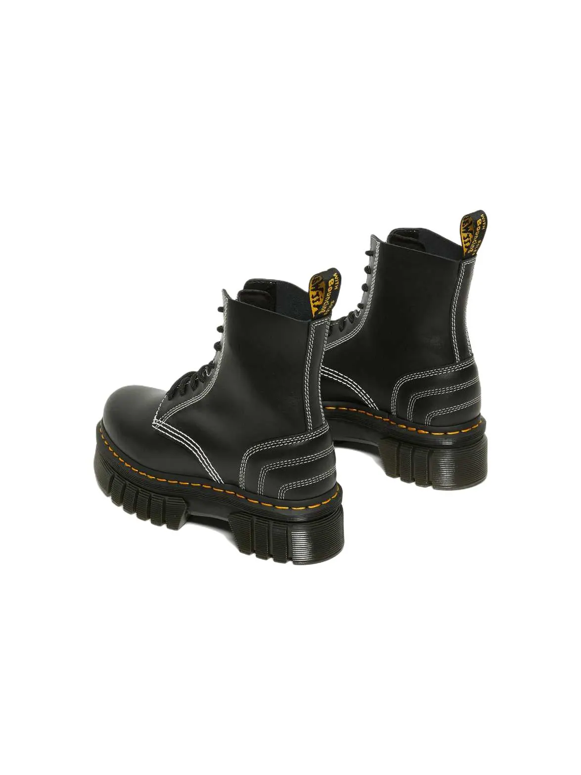 Ботинки Dr. Martens Audrick кожаные на платформе с контрастной строчкой — изображение 5 из 6, черный