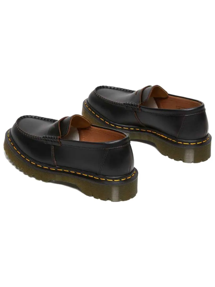 Лоферы Dr. Martens Penton Bex Yellow Stitch Quilon Leather Loafers 'Black' — изображение 5 из 5, черный