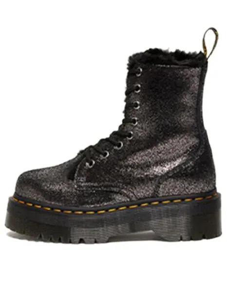 Ботинки Dr. Martens Jadon Faux Fur-Lined Platform Boots, с искусственным мехом — изображение 1 из 4, черный