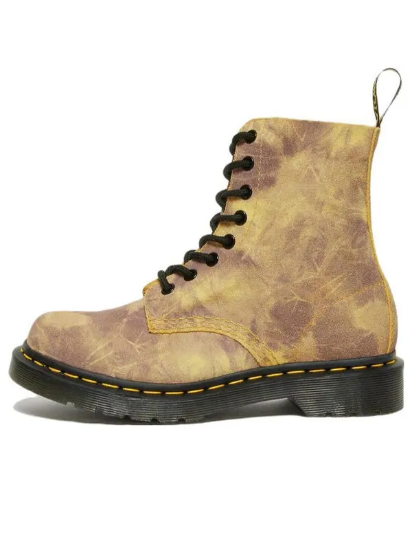 Ботинки Dr. Martens 1460 Pascal Tie Dye Leather Lace Up Boots 'Burnt Yellow' — изображение 1 из 4, желтый