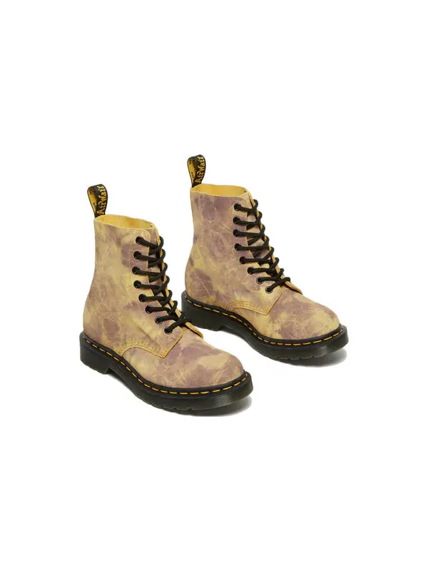 Ботинки Dr. Martens 1460 Pascal Tie Dye Leather Lace Up Boots 'Burnt Yellow' — изображение 3 из 4, желтый