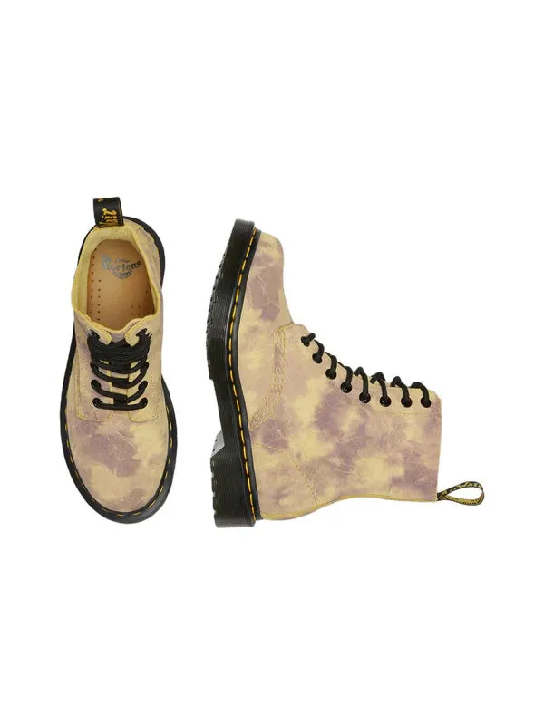 Ботинки Dr. Martens 1460 Pascal Tie Dye Leather Lace Up Boots 'Burnt Yellow' — изображение 4 из 4, желтый
