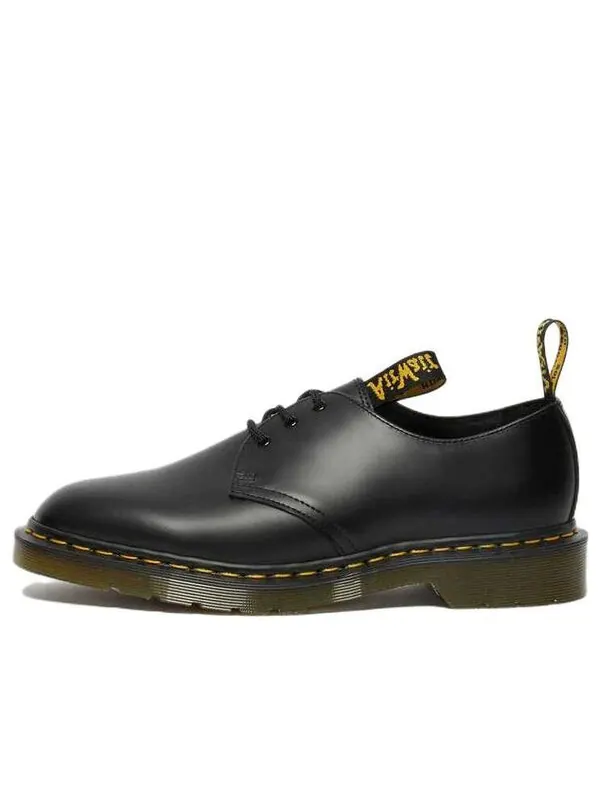 Кроссовки Dr. Martens 1461 x Engineered Garments 'Black Smooth', низкий вырез — изображение 1 из 4, черный
