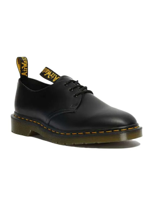 Кроссовки Dr. Martens 1461 x Engineered Garments 'Black Smooth', низкий вырез — изображение 2 из 4, черный