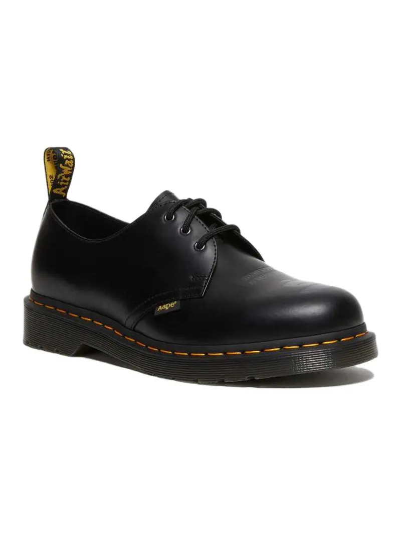 Кроссовки Dr. Martens x AAPE 1461 Smooth Leather Oxford Shoes, коллаборация с AAPE — изображение 3 из 7, черный