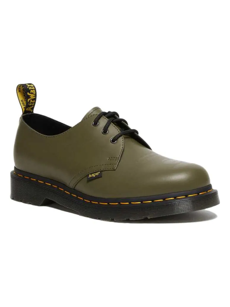 Кроссовки Dr. Martens 1461 AAPE Smooth Leather Oxford — изображение 2 из 6, оливковый зеленый