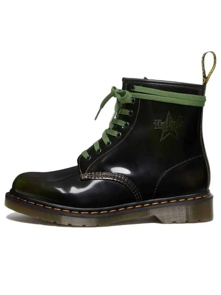 Ботинки Dr. Martens 1460 x The Clash, кожаные — изображение 1 из 5, зеленый