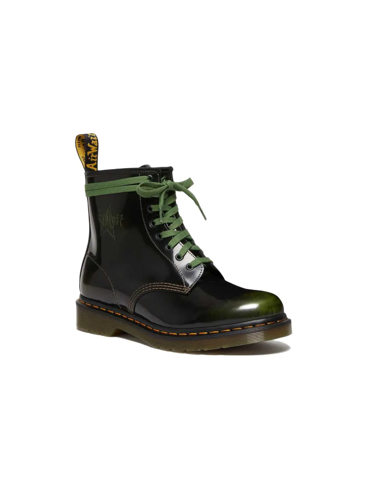 Ботинки Dr. Martens 1460 x The Clash, кожаные — изображение 2 из 5, зеленый