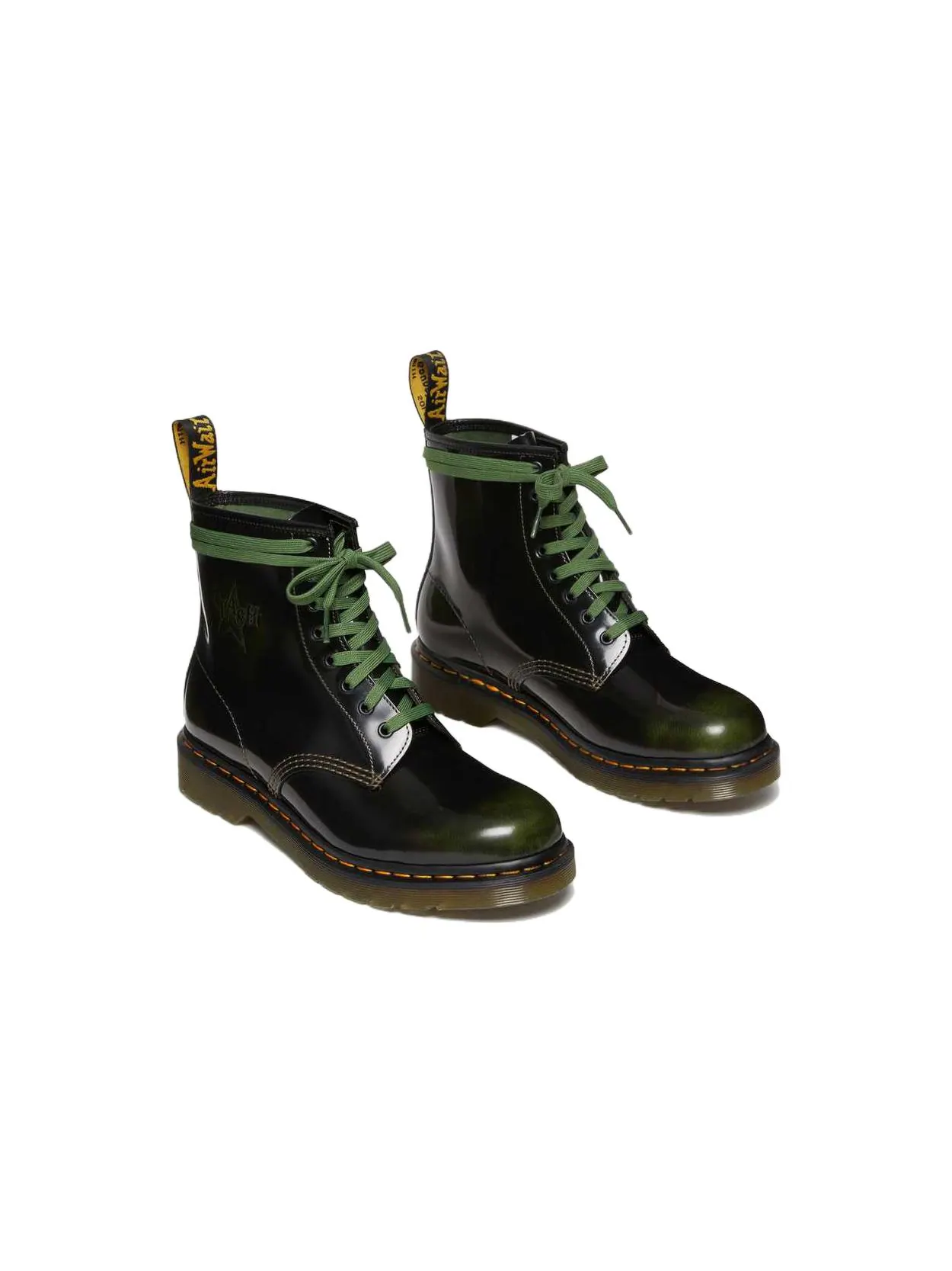Ботинки Dr. Martens 1460 x The Clash, кожаные — изображение 3 из 5, зеленый
