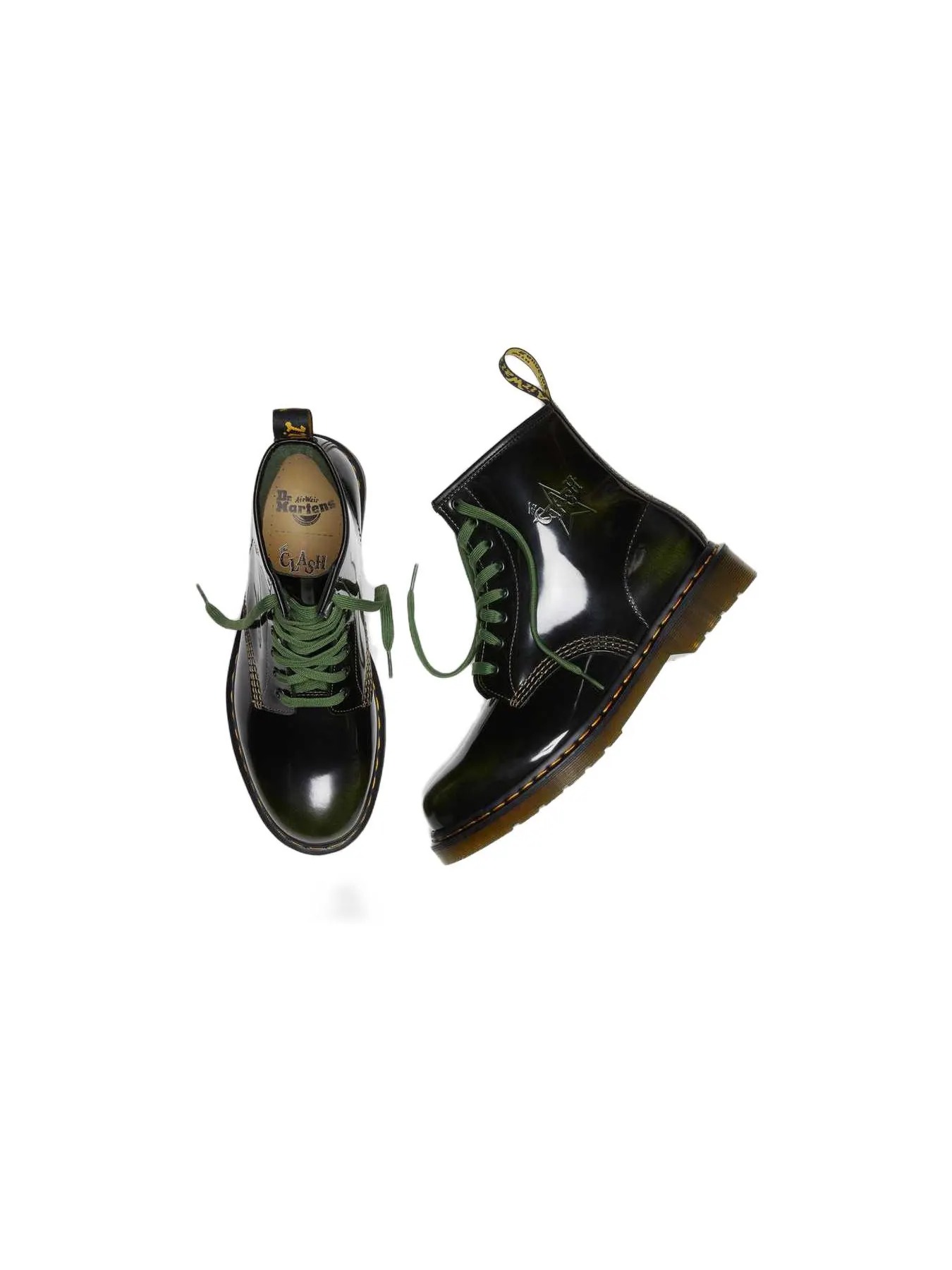Ботинки Dr. Martens 1460 x The Clash, кожаные — изображение 4 из 5, зеленый