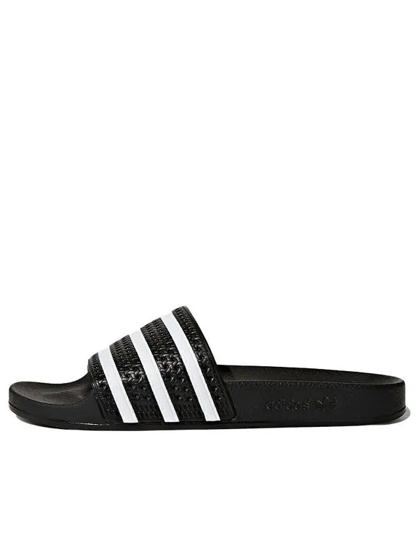 Тапочки adilette slides 'black' Adidas — изображение 1 из 4, черный/белый