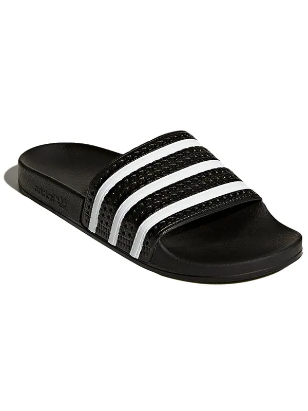 Тапочки adilette slides 'black' Adidas — изображение 3 из 4, черный/белый