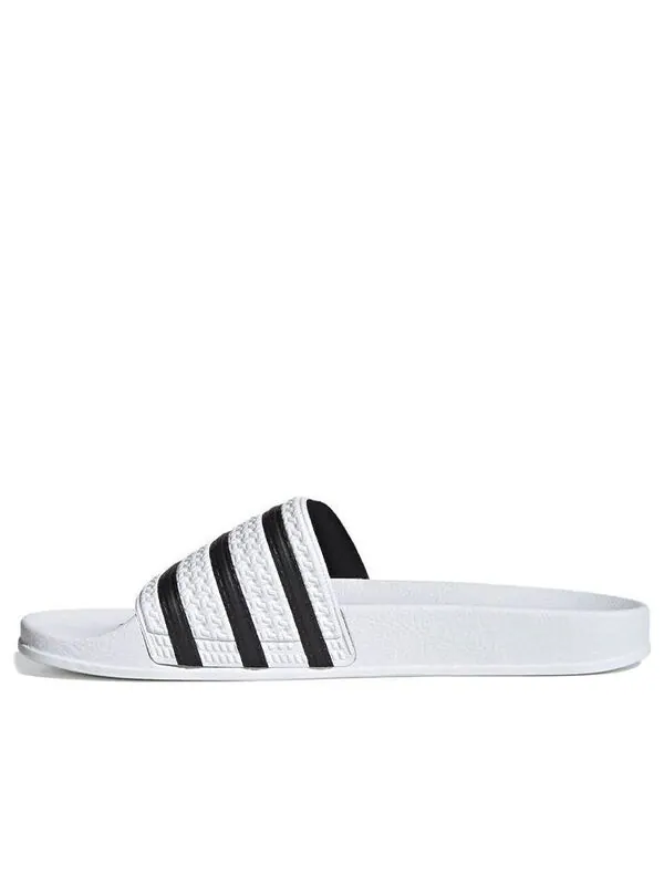 Тапочки adilette slide 'white black' Adidas — изображение 1 из 4, белый/черный