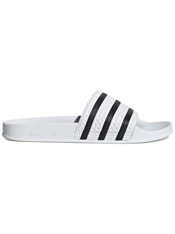 Тапочки adilette slide 'white black' Adidas — изображение 2 из 4, белый/черный