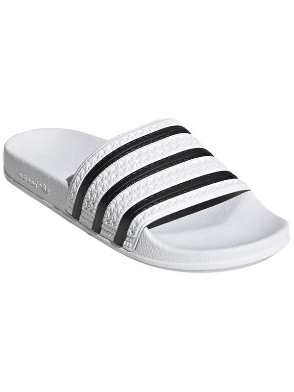 Тапочки adilette slide 'white black' Adidas — изображение 3 из 4, белый/черный