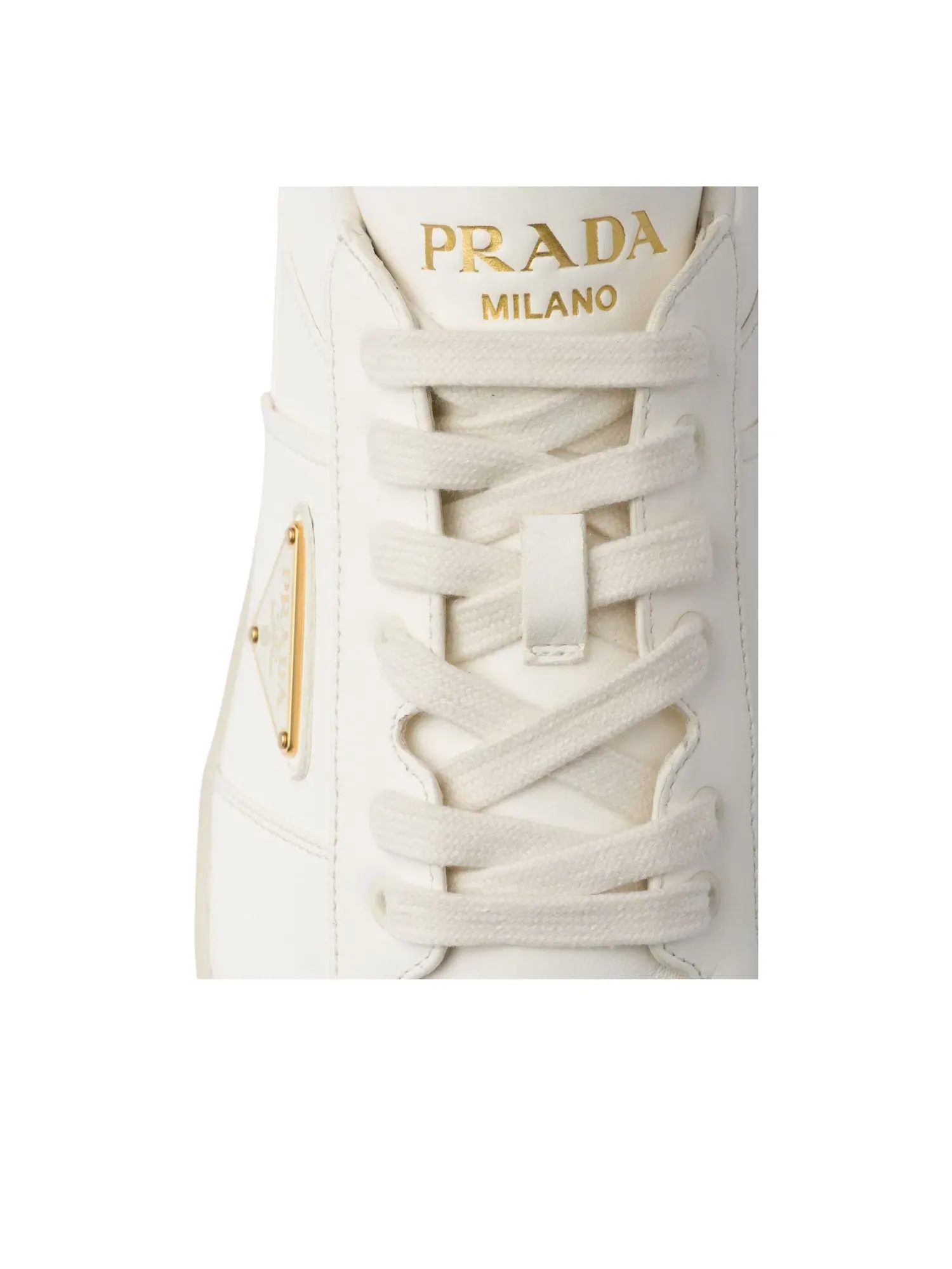 Кроссовки PRADA SS26 Downtown из кожи наппа — изображение 4 из 5, бежевый