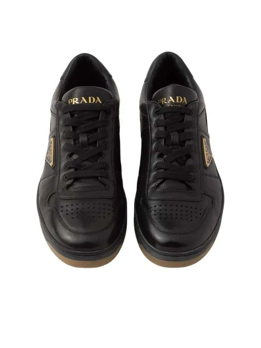 Кроссовки PRADA SS26 Downtown из кожи наппа — изображение 2 из 5, черный