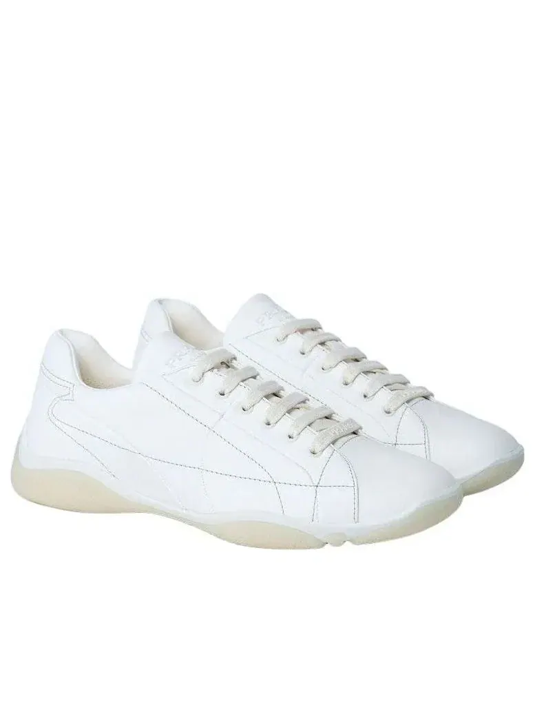 Кроссовки PRADA FW25 Prax 01 "Слоновая кость" 2EE429-038-F0304 — изображение 3 из 6, белый