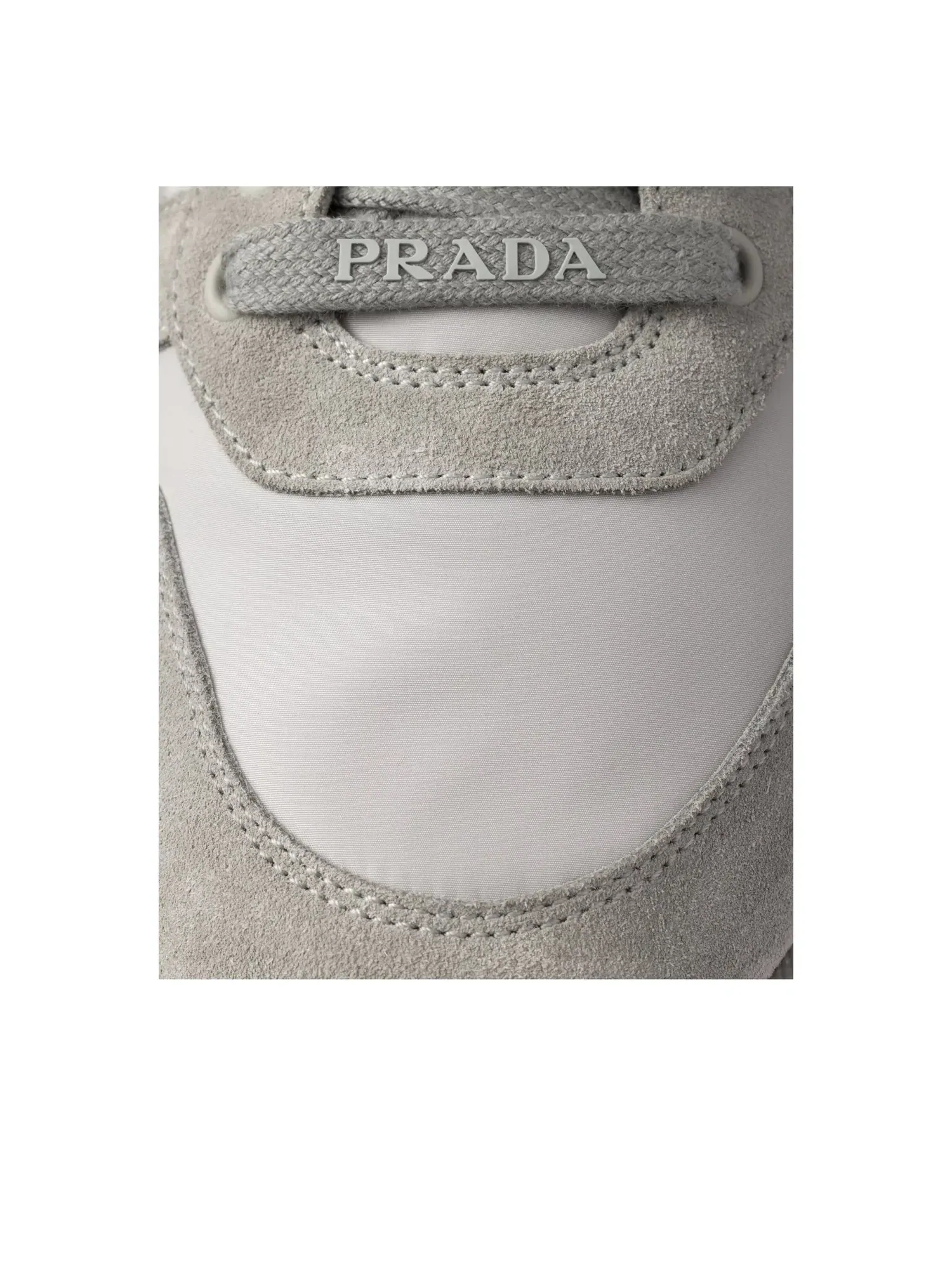 Кроссовки PRADA SS26 Prax 2.0 Re из нейлона и замши — изображение 6 из 6, серый