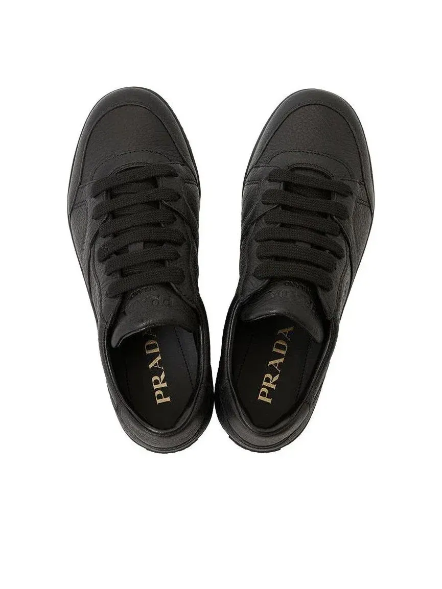Кожаные кроссовки PRADA FS25 — изображение 4 из 6, черный