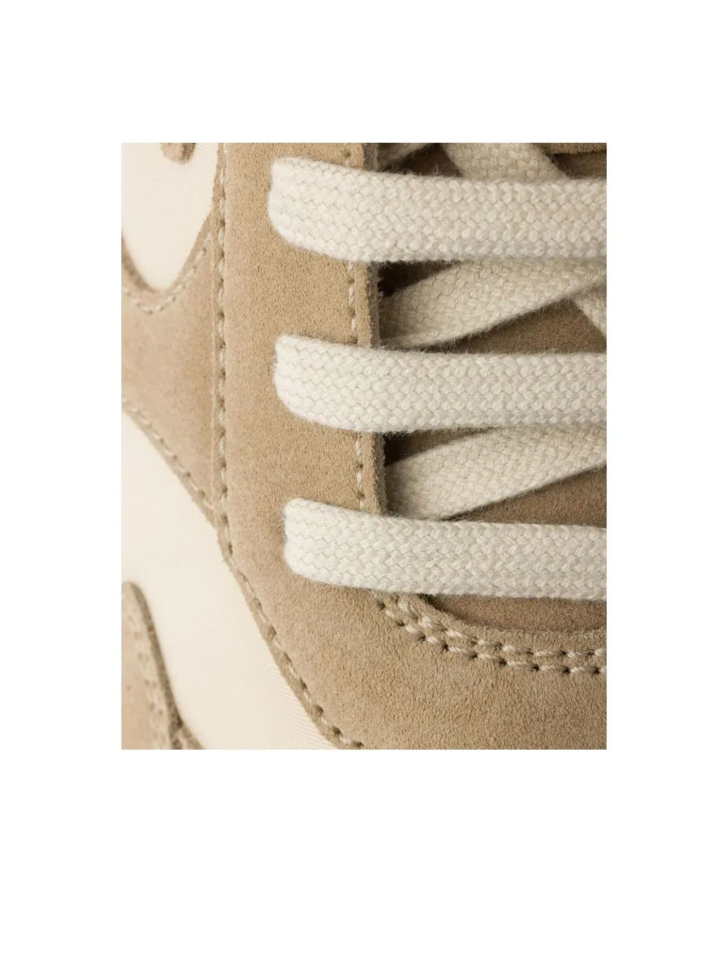 Кроссовки PRADA SS26 Prax из замши и нейлона цвета «пустынный слон» (Desert Ivory) 2EE455-LOW-F04CR — изображение 5 из 6