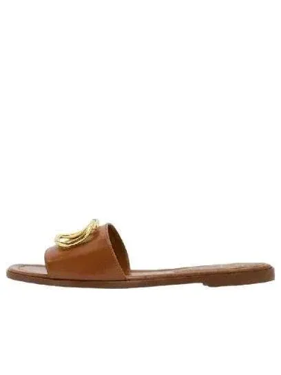 Фирменные сабо Valentino с логотипом V, коричневые, 2S0BD5DSHHG5