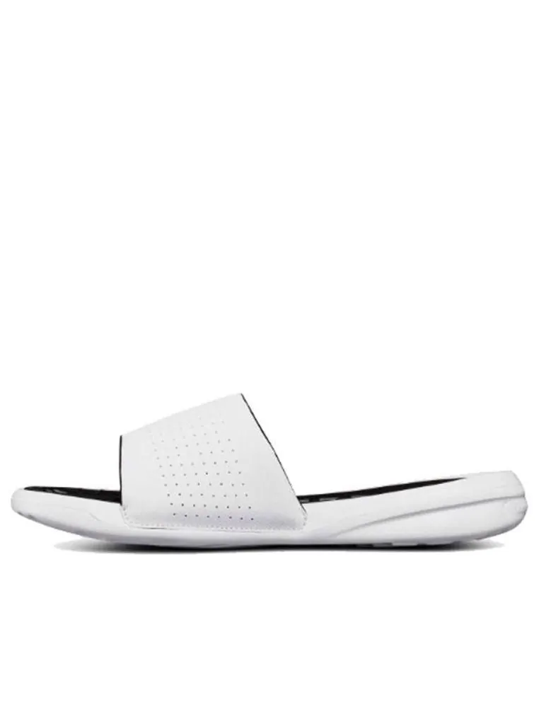 Шлепанцы Under Armour Playmaker Fixed Strap 'White Black' — изображение 1 из 5, черный