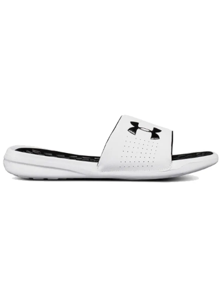 Шлепанцы Under Armour Playmaker Fixed Strap 'White Black' — изображение 2 из 5, черный