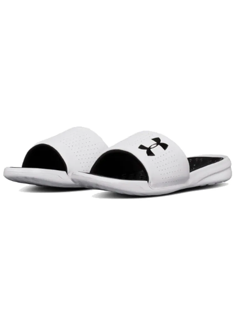 Шлепанцы Under Armour Playmaker Fixed Strap 'White Black' — изображение 3 из 5, черный