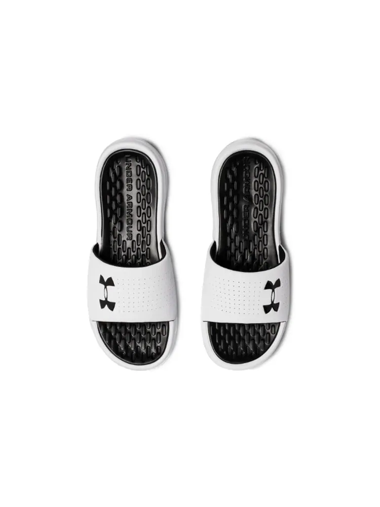 Шлепанцы Under Armour Playmaker Fixed Strap 'White Black' — изображение 4 из 5, черный