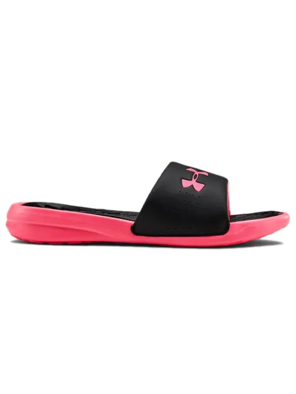 Тапочки playmaker fixed strap slide 'black pink' Under Armour — изображение 3 из 4, черный